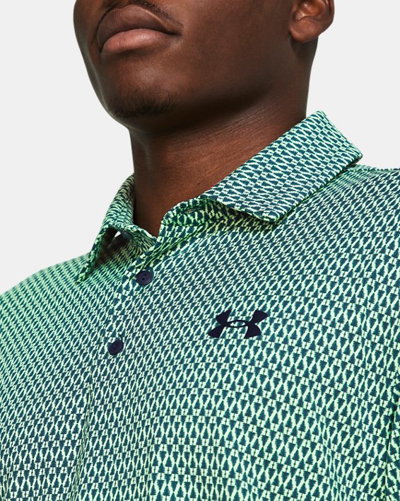 เสื้อโปโล UA Playoff 3.0 Printed สำหรับผู้ชาย in Green image number 3